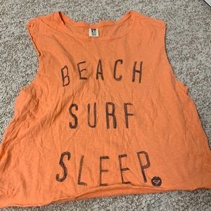 Roxy cropped orange tank XS